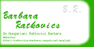 barbara ratkovics business card
